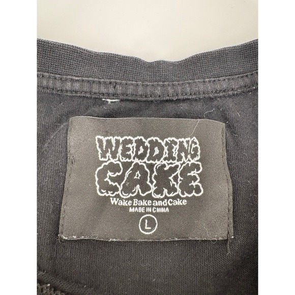 Wedding Cake Black LOVE Cake Graphic T-Shirt Size L - Picture 2 of 10